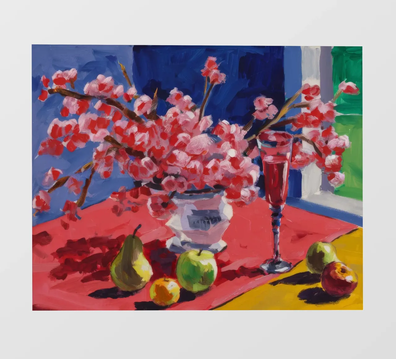 Ruby Bloom Contrast fotobehang van Celestial Harmony