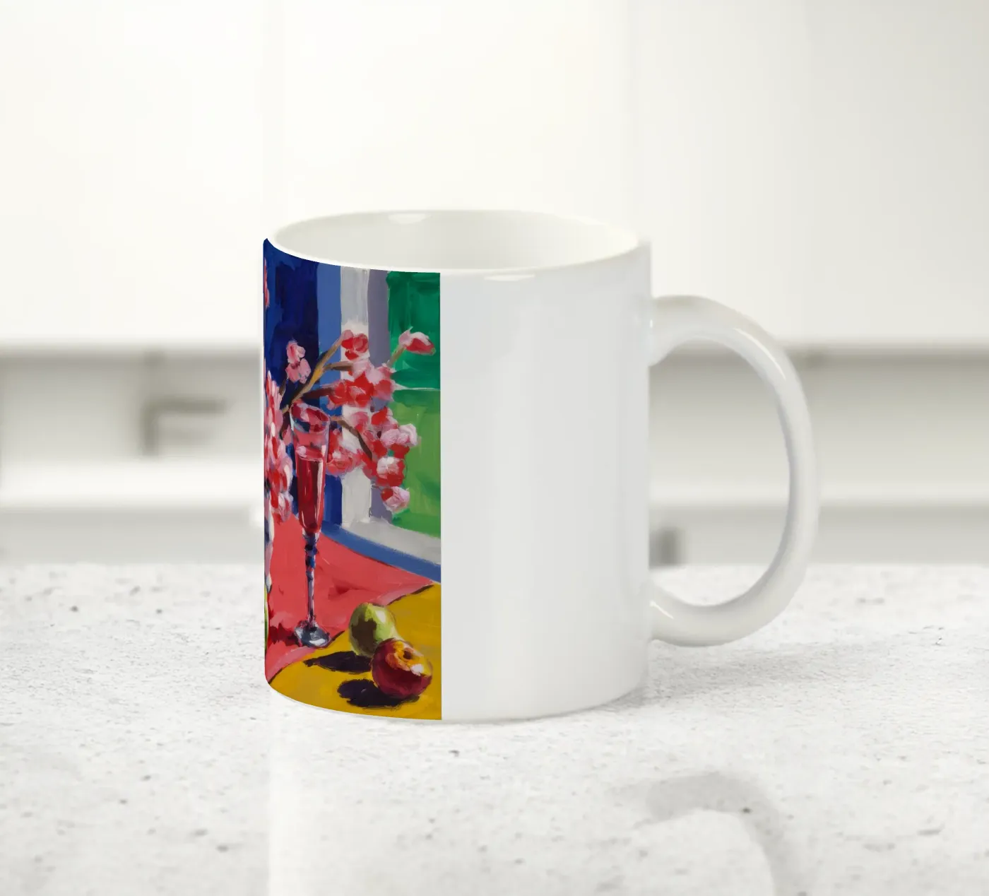 Ruby Bloom Contrast ceramic mug by Celestial Harmony