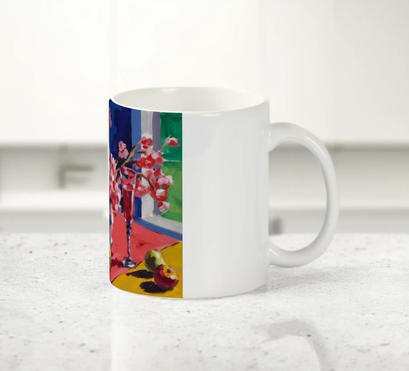 Ruby Bloom Contrast ceramic mug by Celestial Harmony