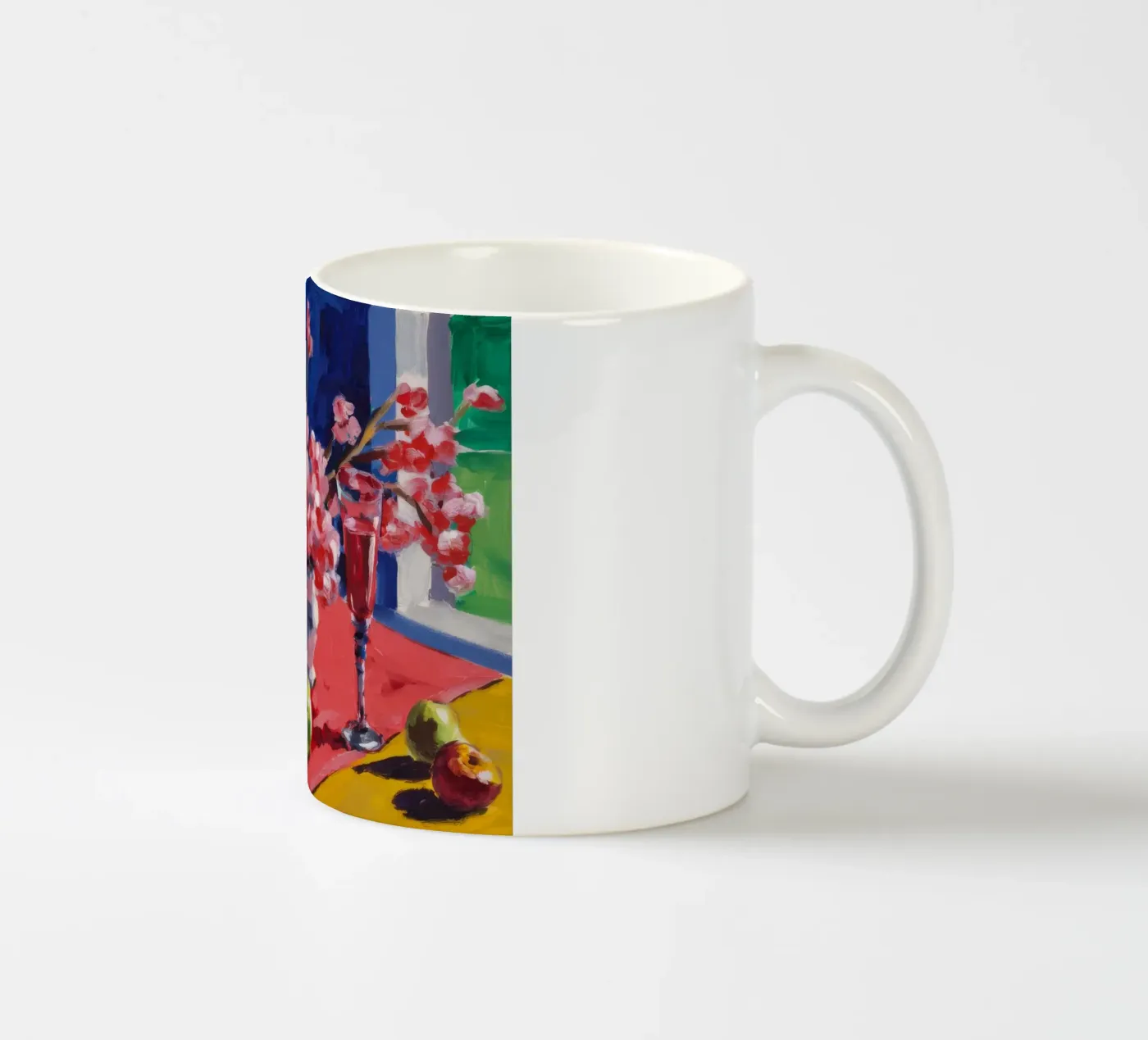 Ruby Bloom Contrast ceramic mug by Celestial Harmony