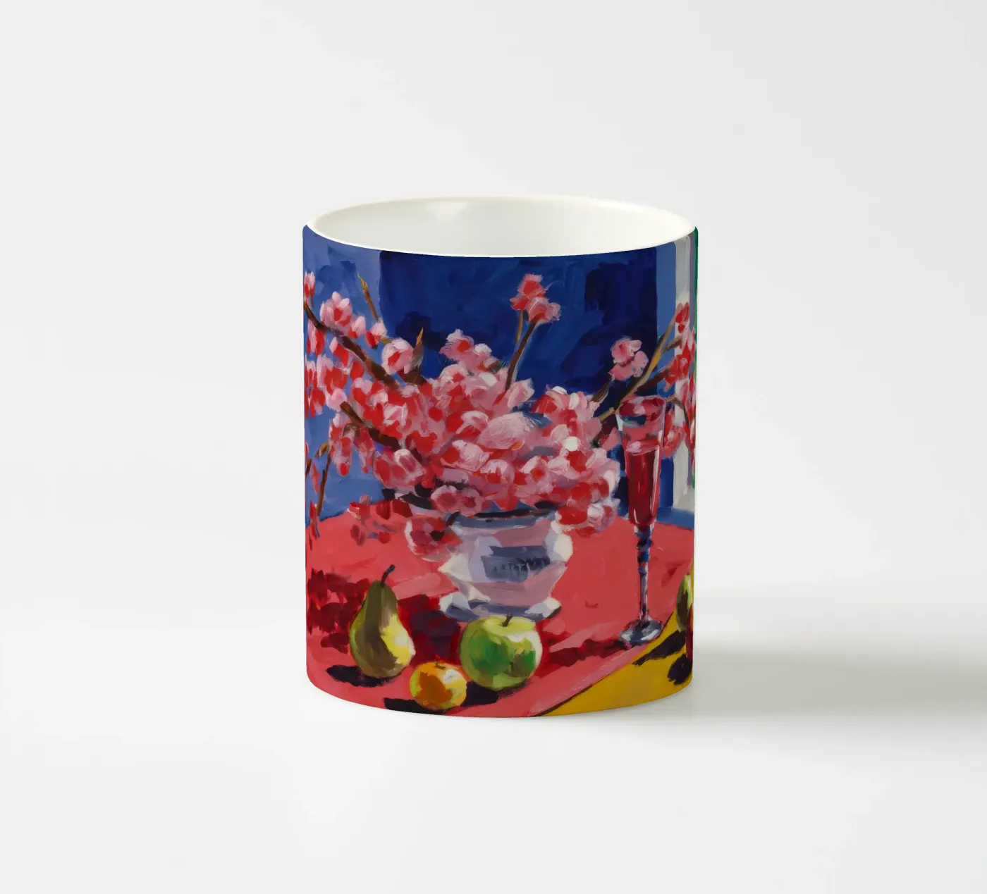 Ruby Bloom Contrast ceramic mug by Celestial Harmony