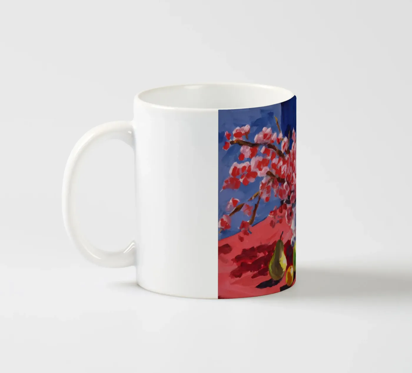 Ruby Bloom Contrast ceramic mug by Celestial Harmony