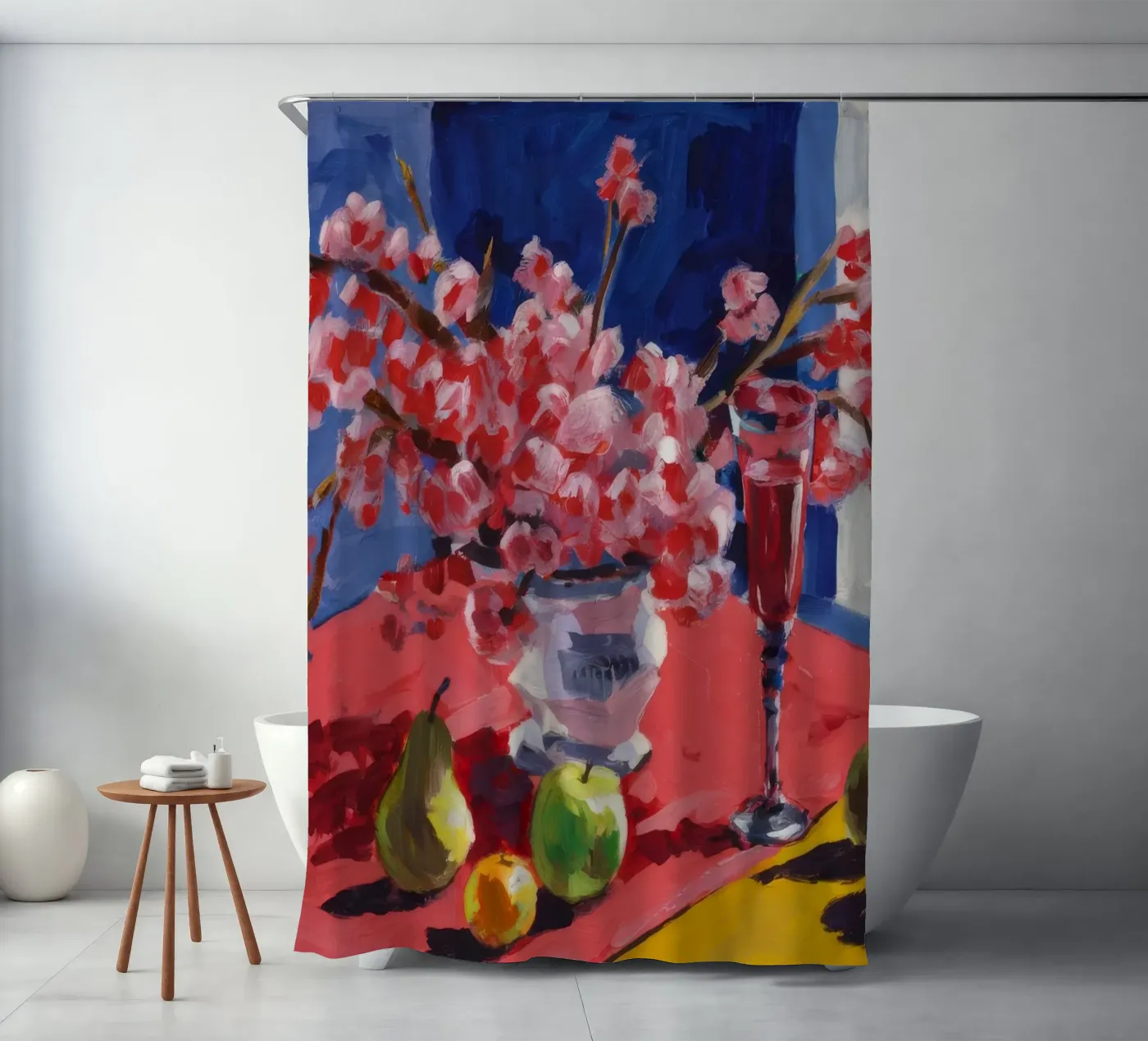 Ruby Bloom Contraste rideau de douche de Celestial Harmony