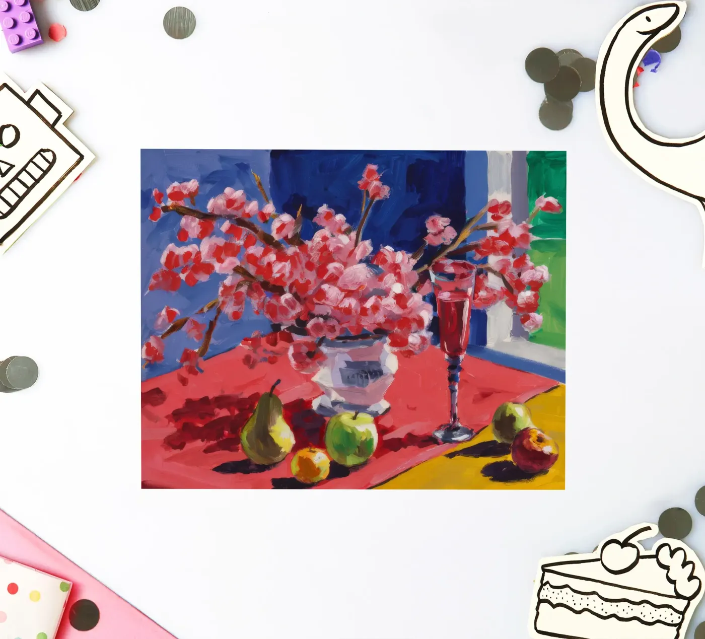 Ruby Bloom Contrast sticker van Celestial Harmony