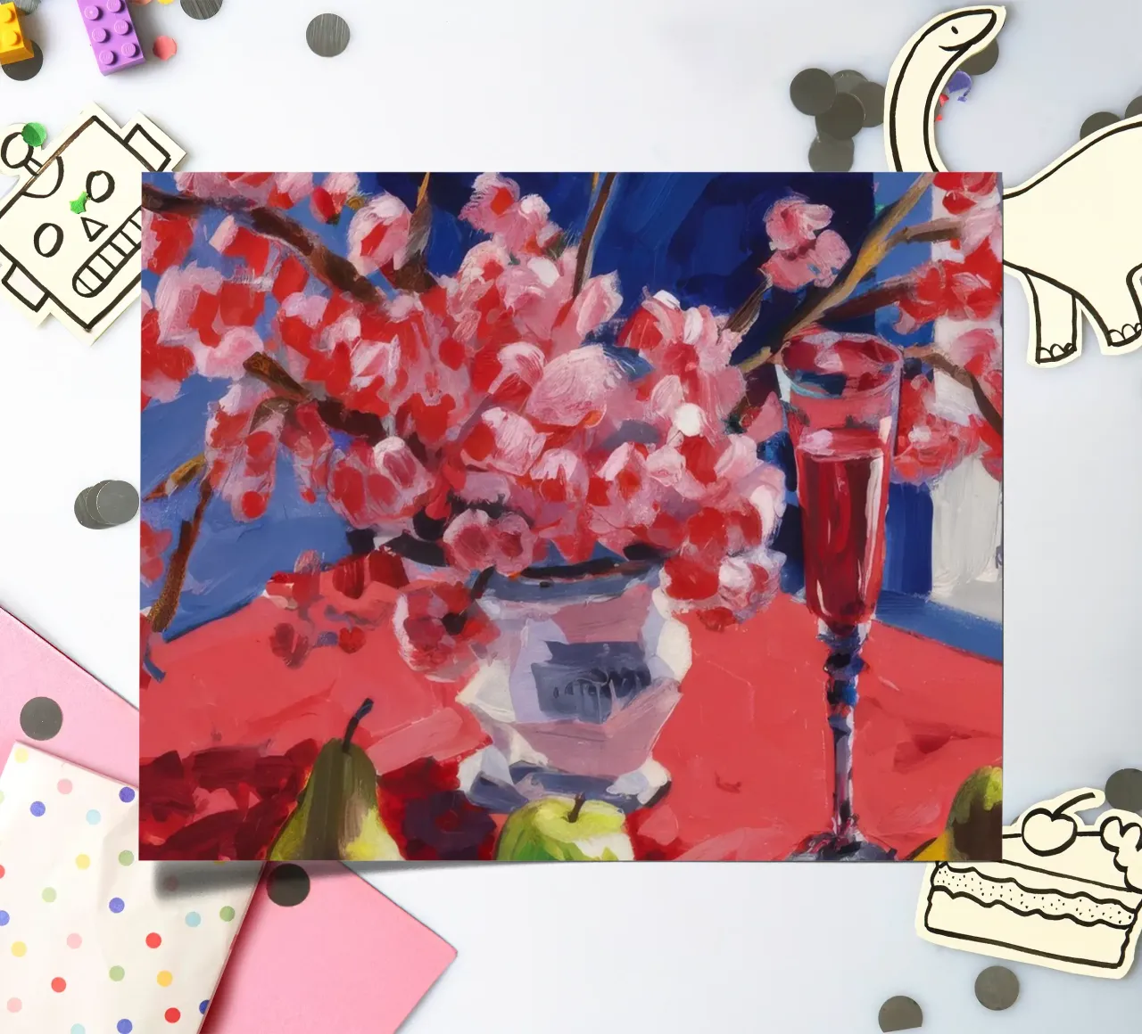 Contrasto Ruby Bloom foglio adesivo da Celestial Harmony