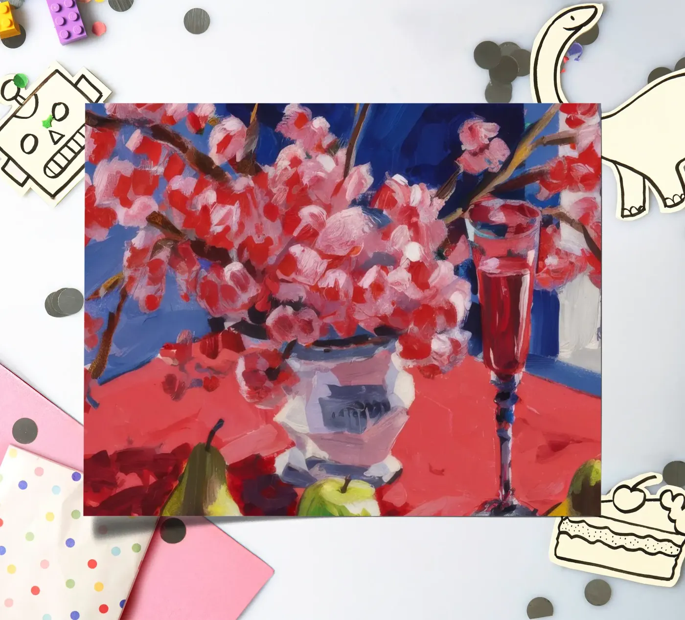 Ruby Bloom Contrast Stickerbogen von Celestial Harmony