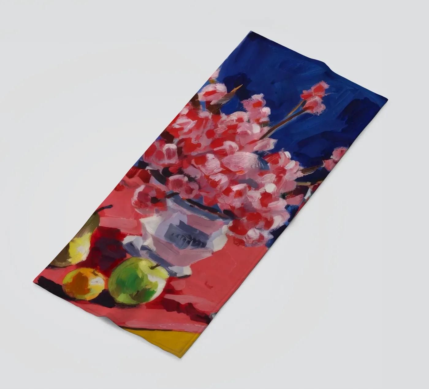 Ruby Bloom Contrast beach towel by Celestial Harmony