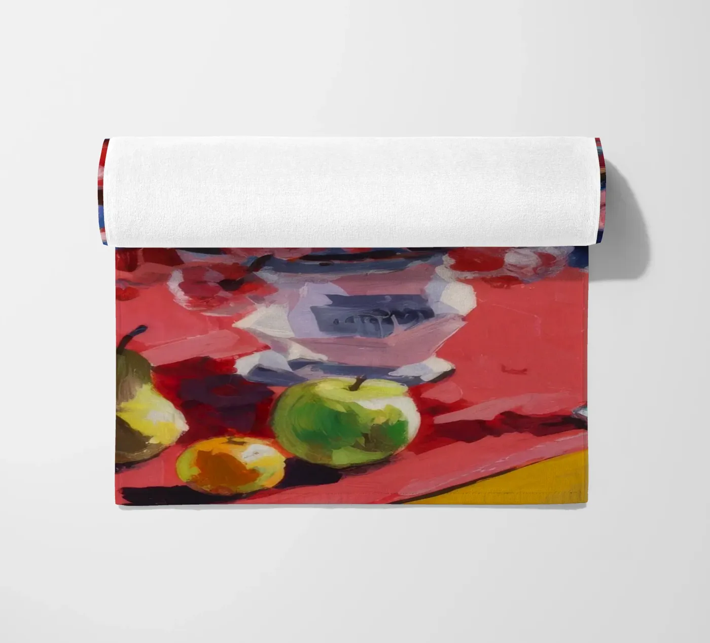Ruby Bloom Contrast beach towel by Celestial Harmony
