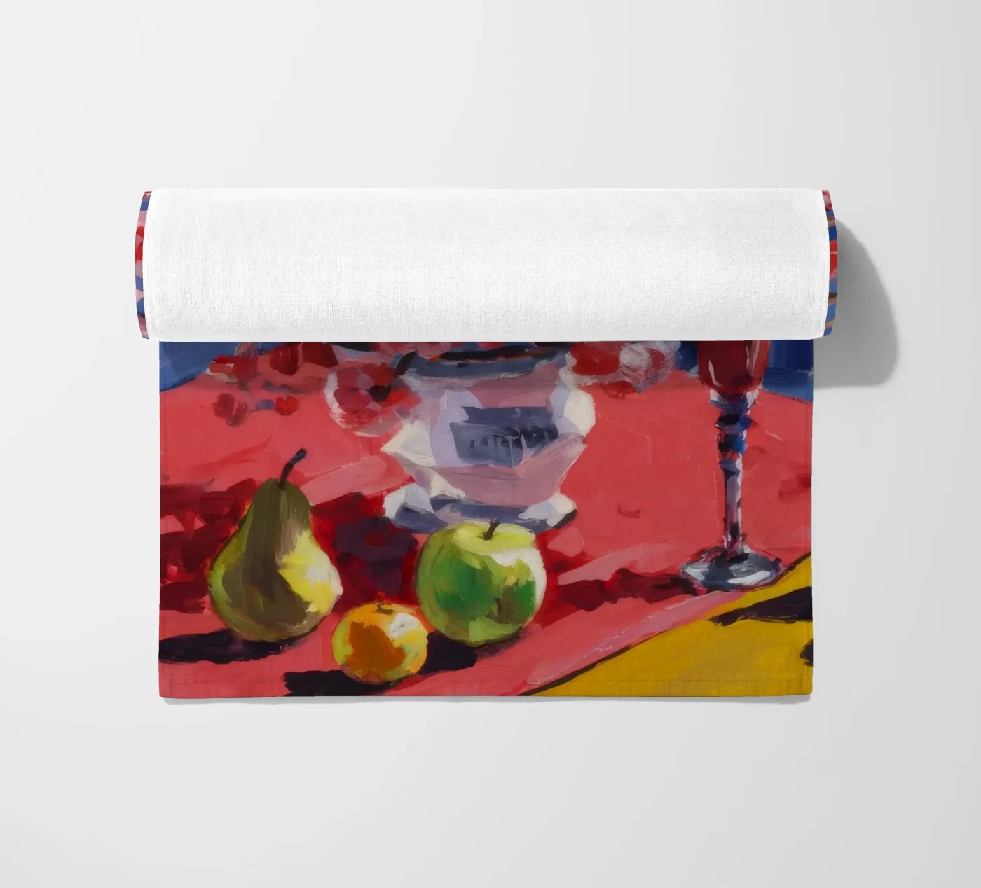Ruby Bloom Contrast beach towel by Celestial Harmony