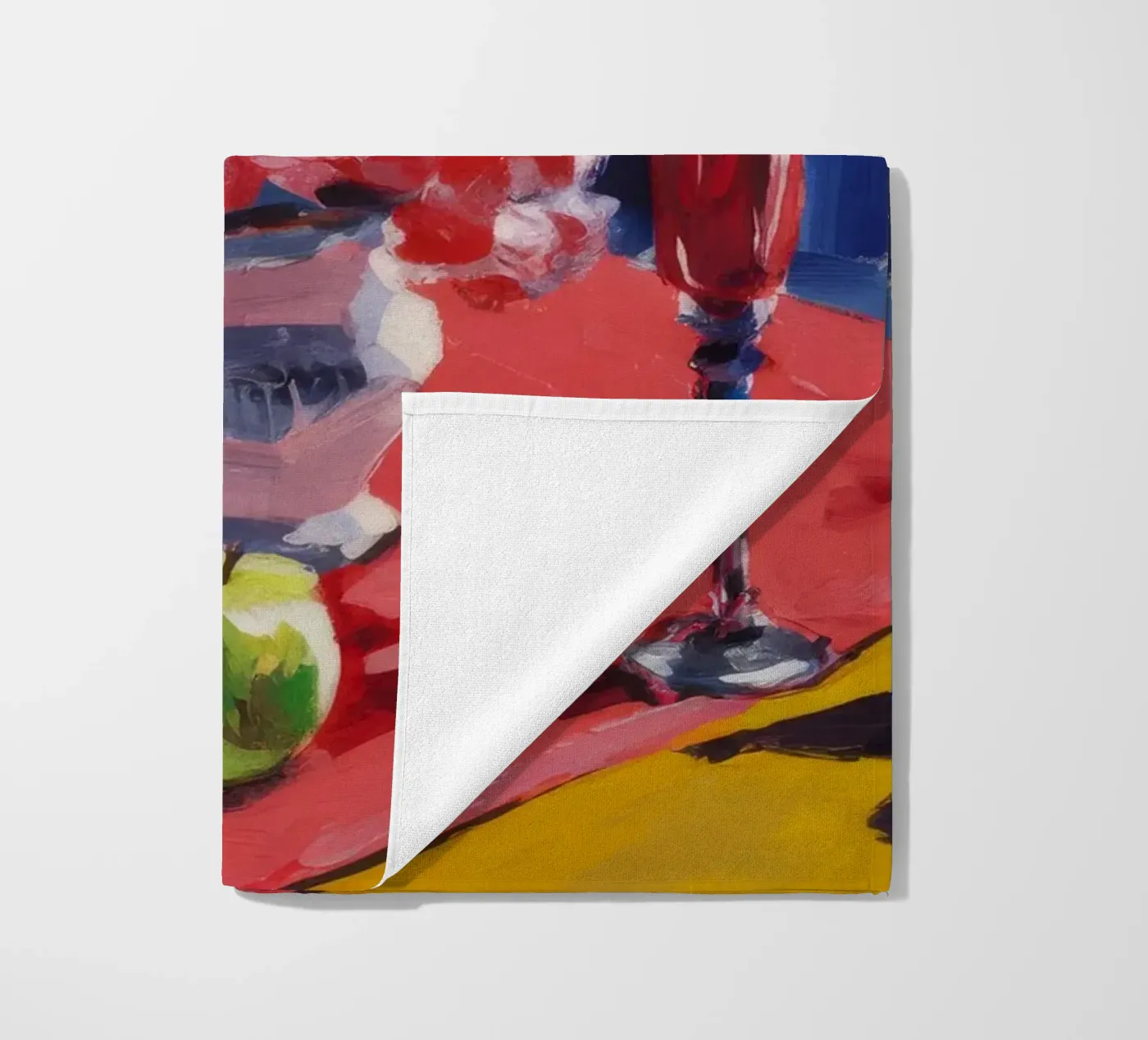 Ruby Bloom Contrast beach towel by Celestial Harmony