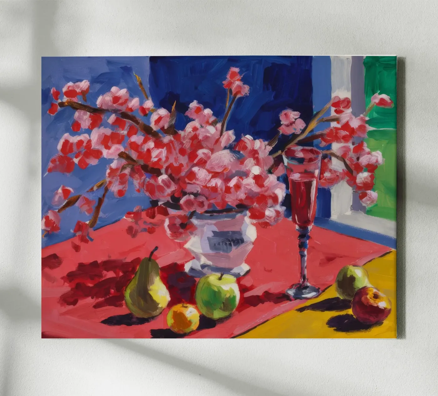 Ruby Bloom Contrast canvas van Celestial Harmony