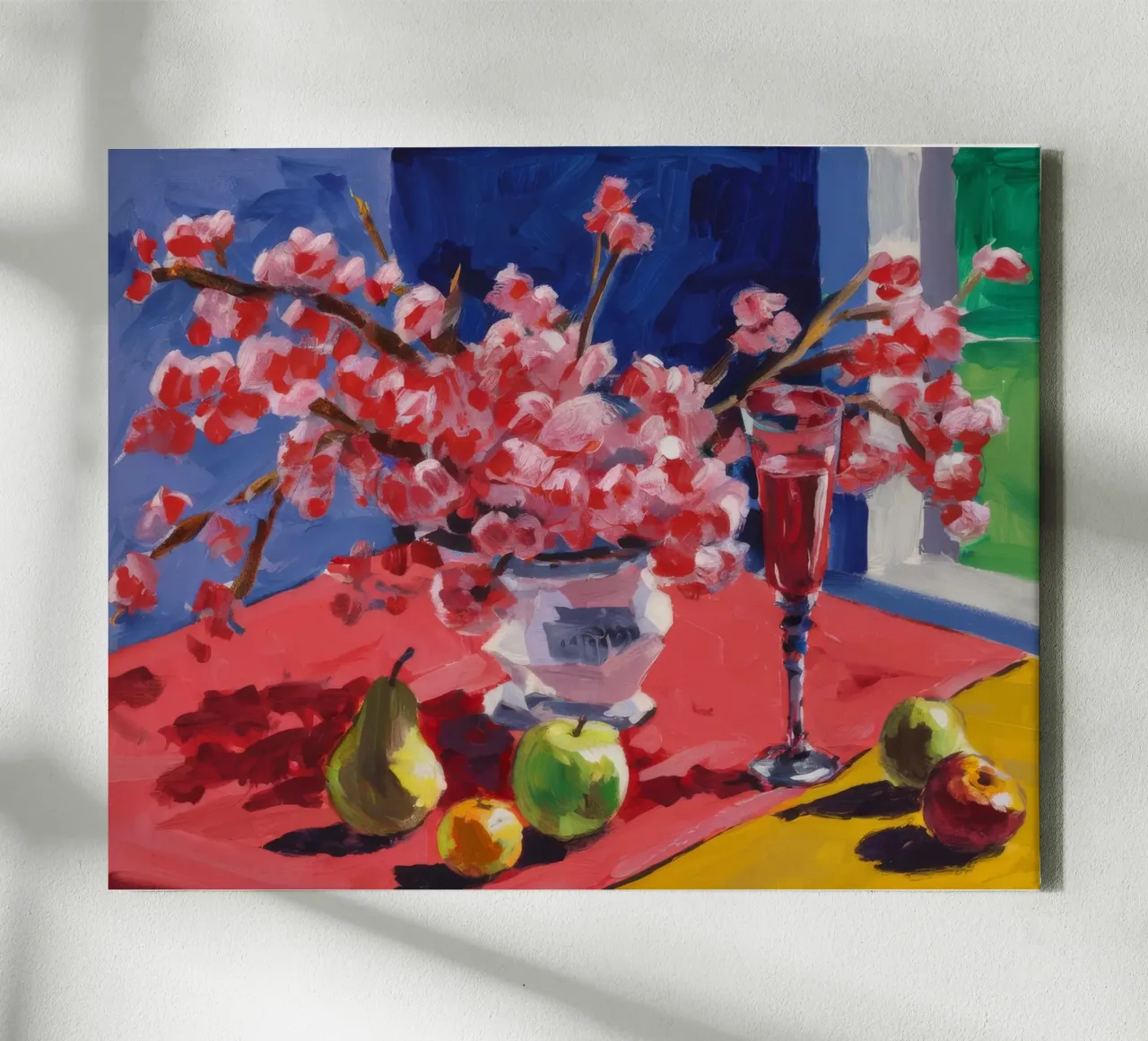 Ruby Bloom Contrast canvas van Celestial Harmony