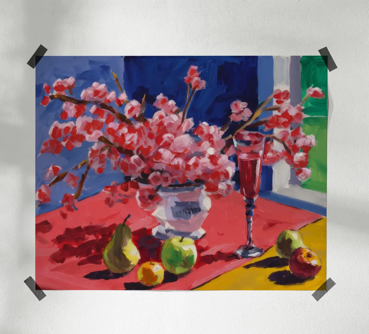 Ruby Bloom Contrast Poster von Celestial Harmony