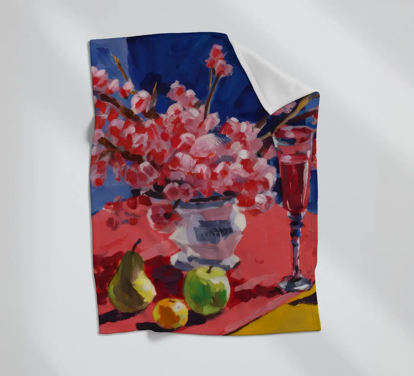 Ruby Bloom Contrast Fleecedecke von Celestial Harmony