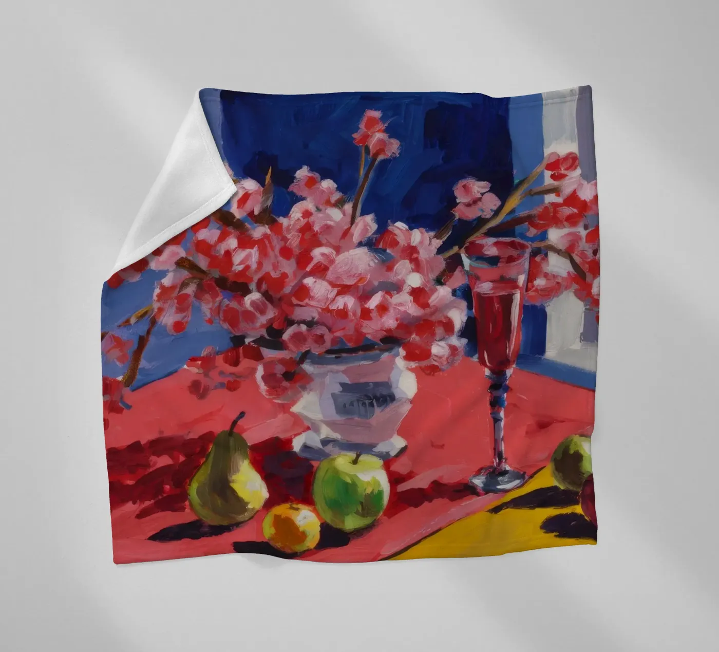 Ruby Bloom Contrast Fleecedecke von Celestial Harmony