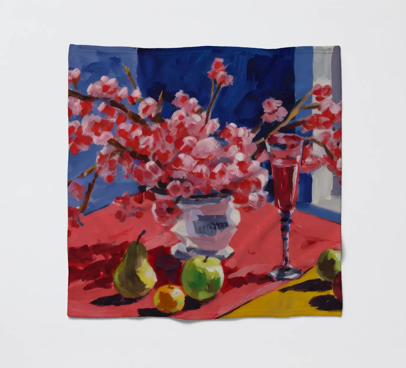 Ruby Bloom Contrast Fleecedecke von Celestial Harmony