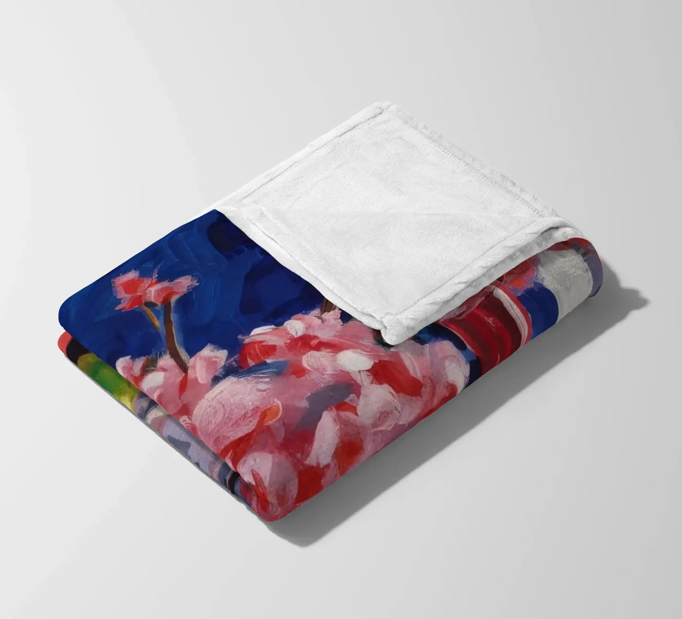 Ruby Bloom Contrast Fleecedecke von Celestial Harmony