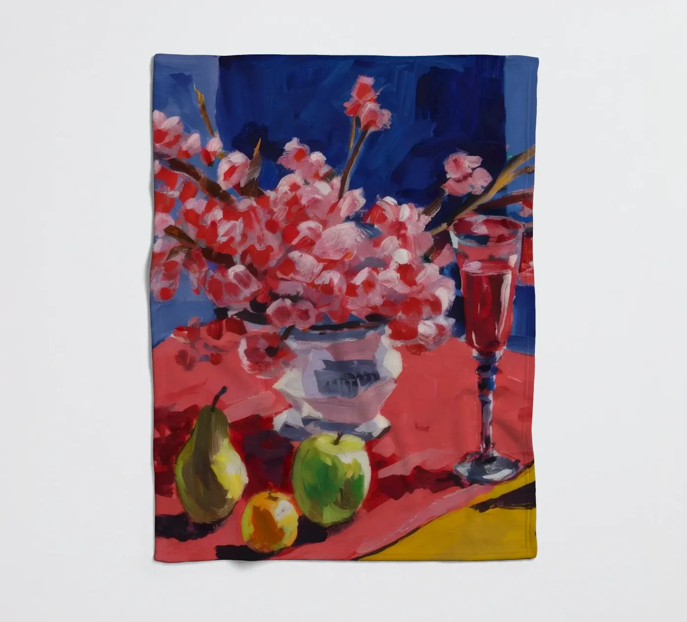 Ruby Bloom Contrast Fleecedecke von Celestial Harmony