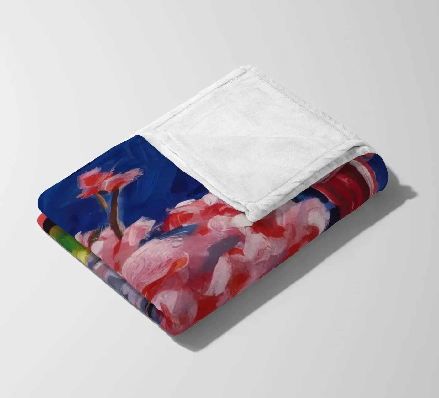 Ruby Bloom Contrast Fleecedecke von Celestial Harmony