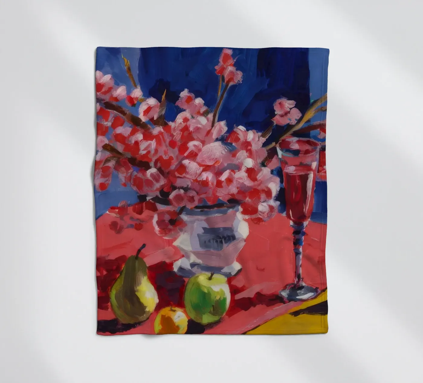 Ruby Bloom Contrast Fleecedecke von Celestial Harmony