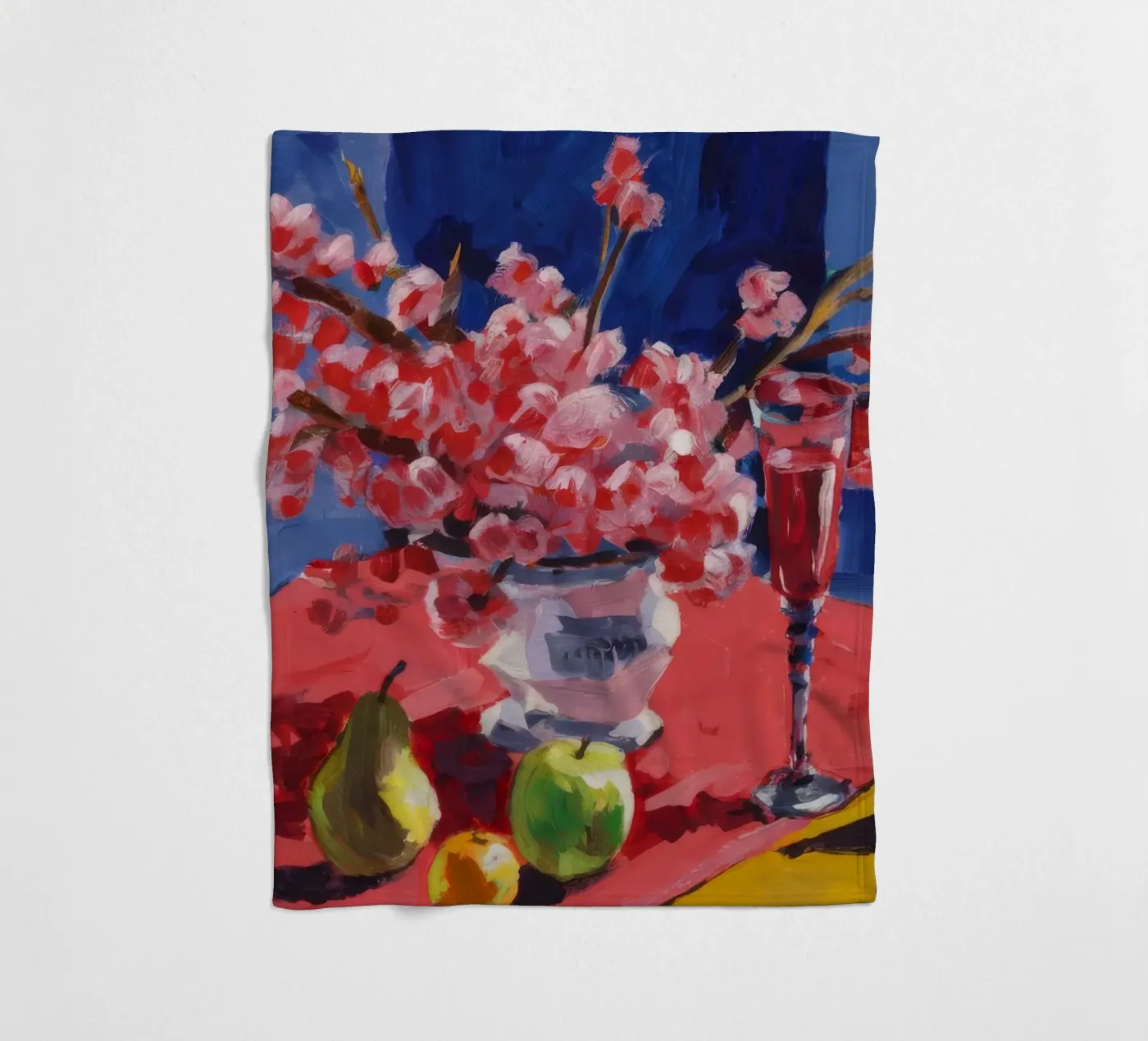 Ruby Bloom Contrast Fleecedecke von Celestial Harmony