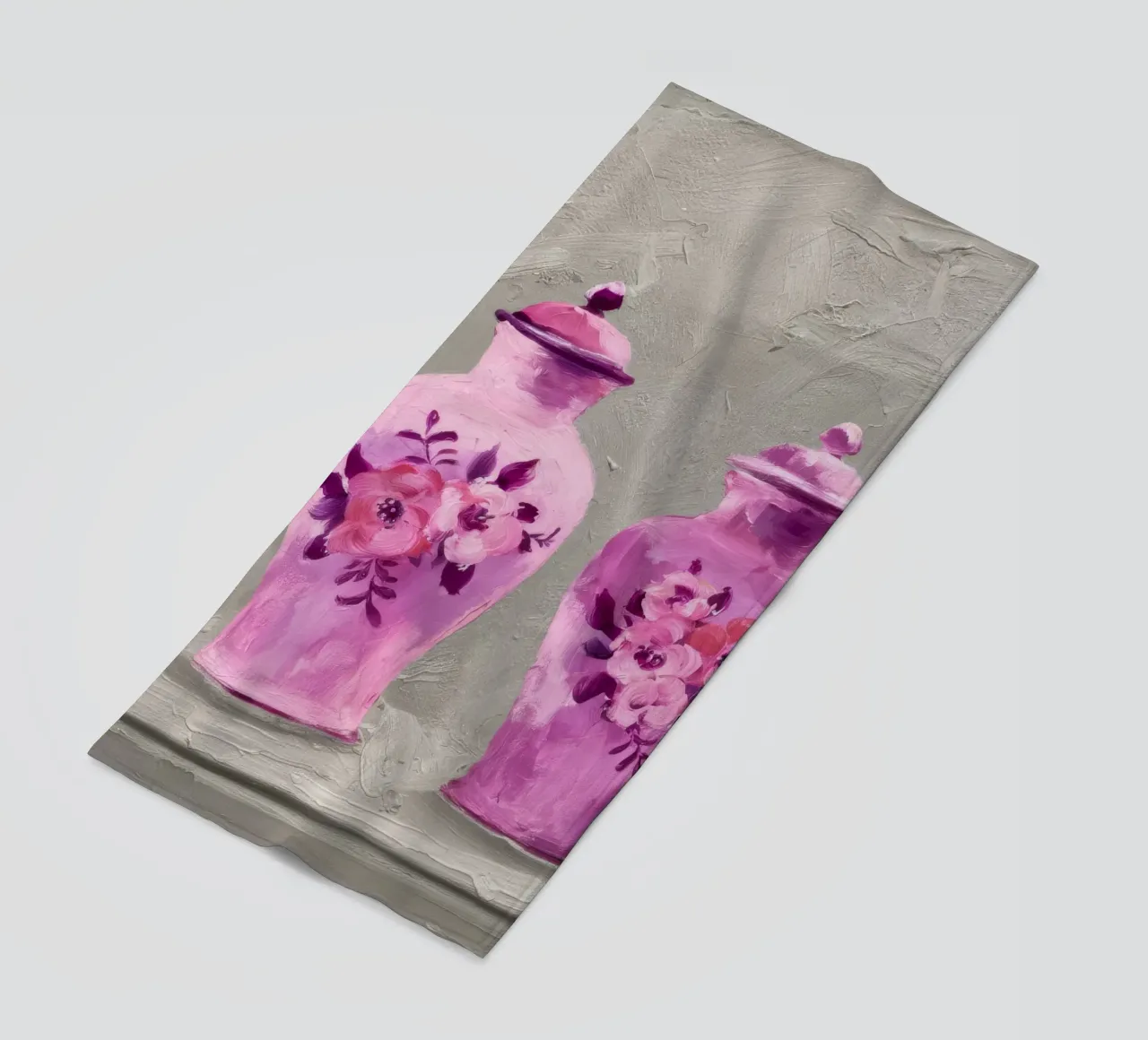 Ornamenti gemelli rosa telo mare da Opal Strokes