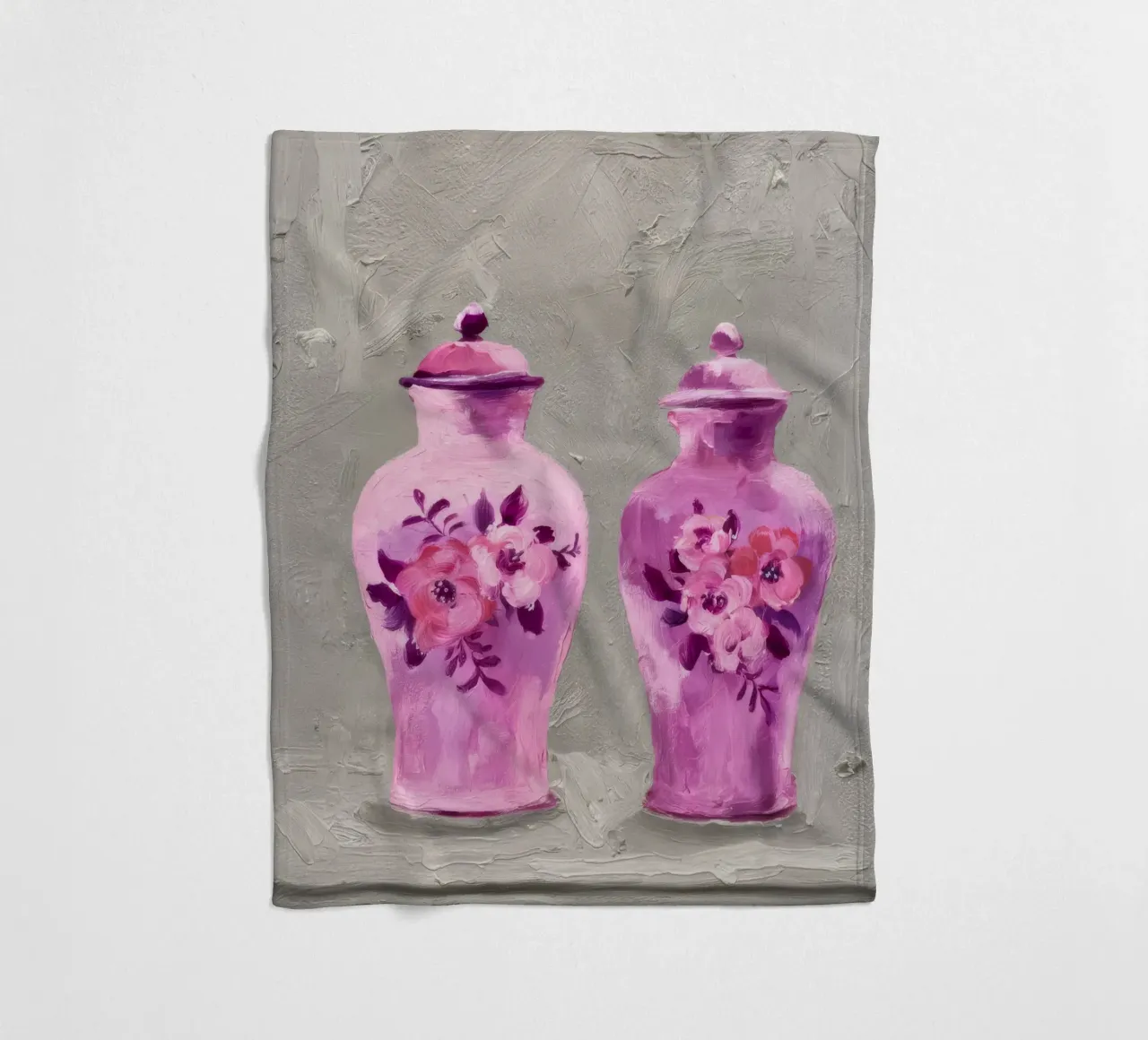 Ornamenti gemelli rosa coperta in pile da Opal Strokes