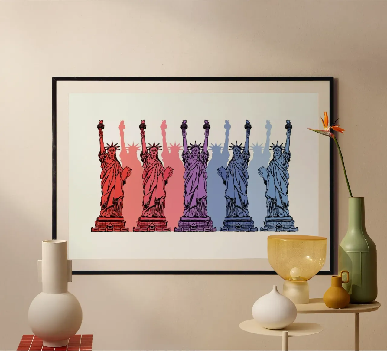 Colorful NYC poster con telaio in plastica da KP Design