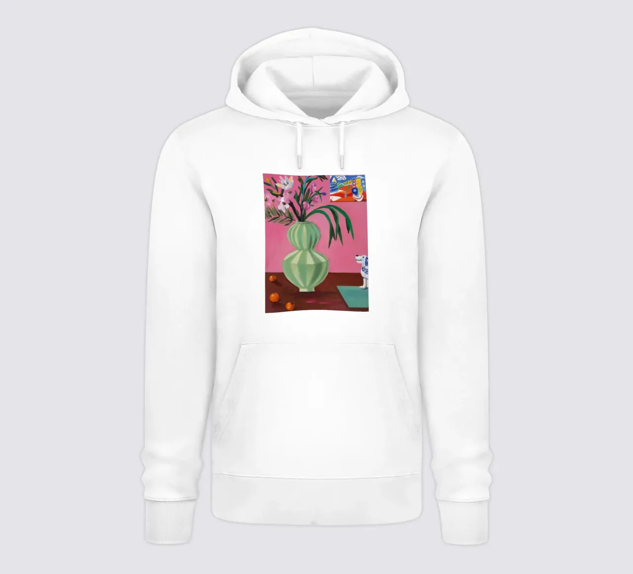 Flauto rosa petalo felpa con cappuccio da Opal Strokes