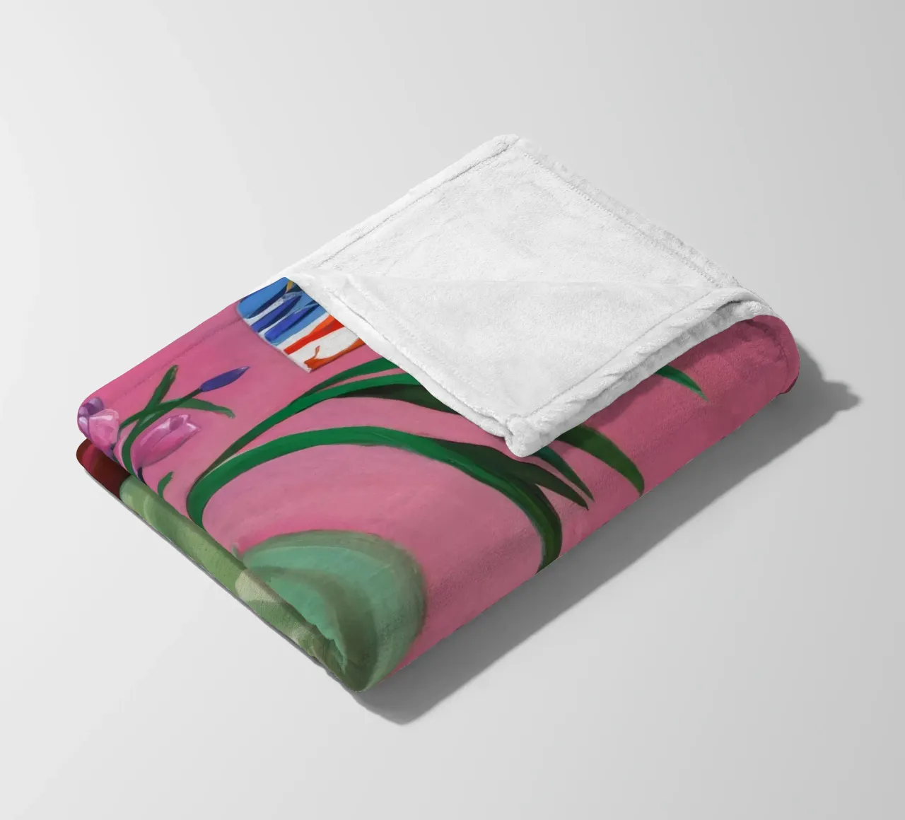 Petal Pink Flute fleece blanket by Opal Strokes