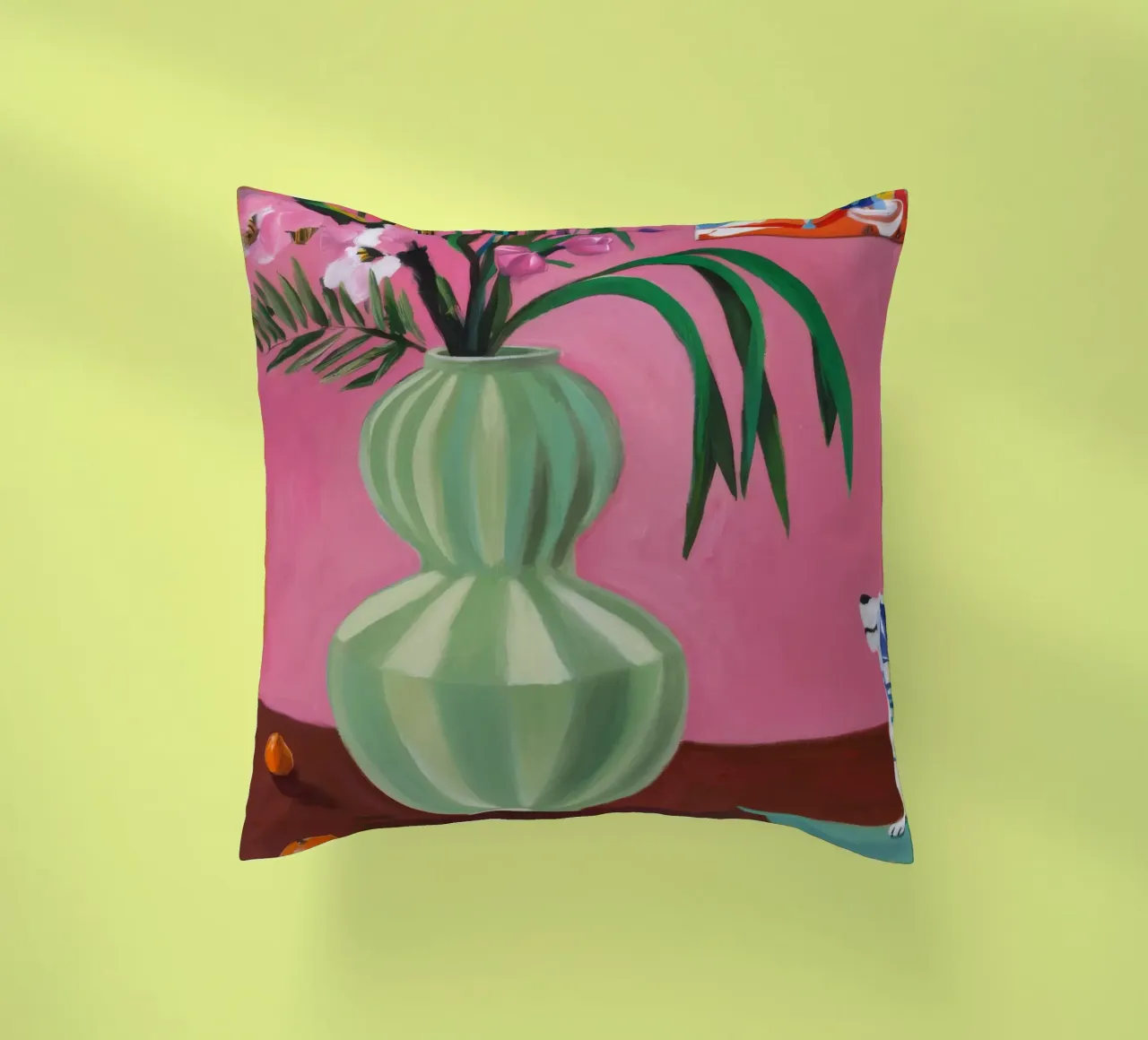 Flauto rosa petalo cuscino da Opal Strokes