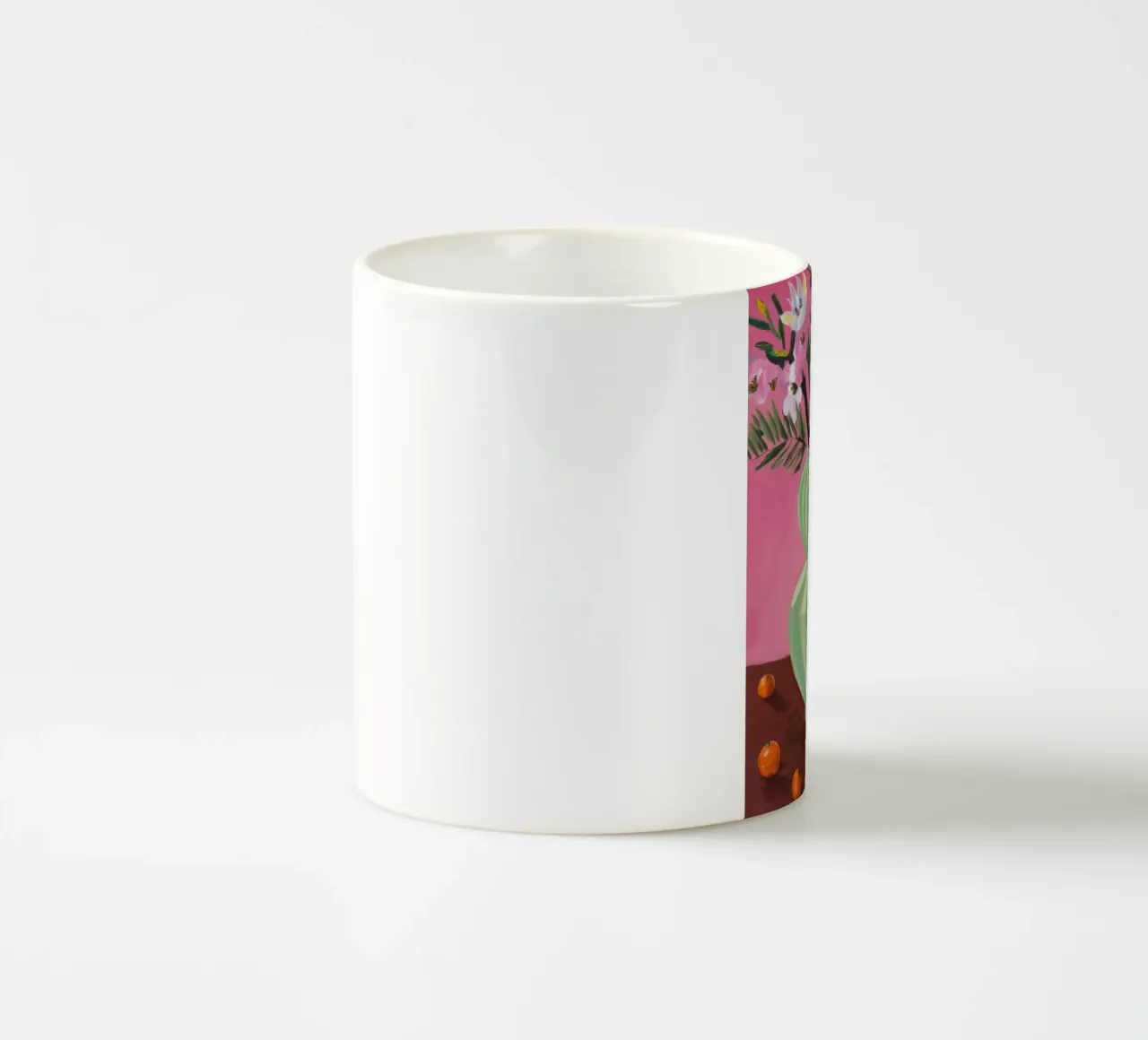 Flauto rosa petalo tazza in ceramica da Opal Strokes