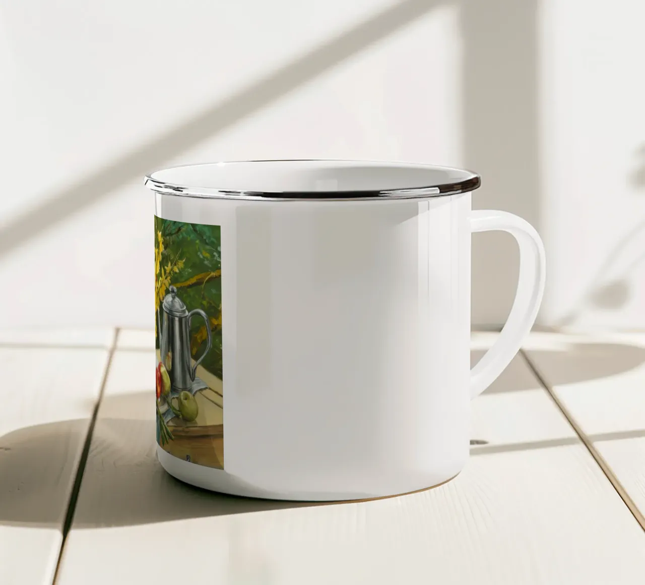 Brillantezza del fiore d'oro tazza in smalto da Celestial Harmony