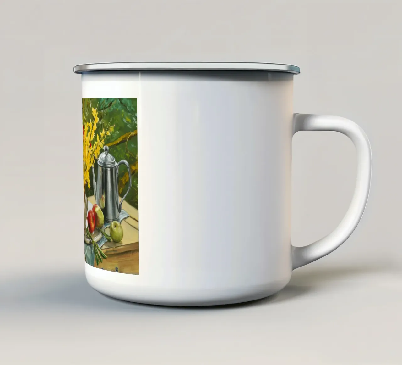Brillantezza del fiore d'oro tazza in smalto da Celestial Harmony