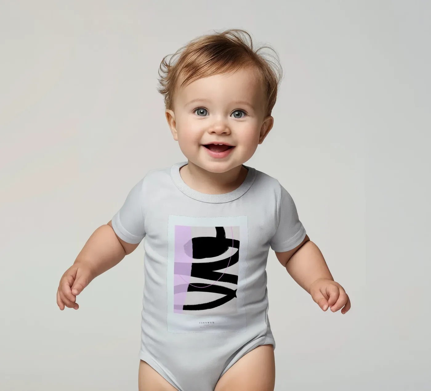 Fernweh short-sleeve baby romper by Pure
