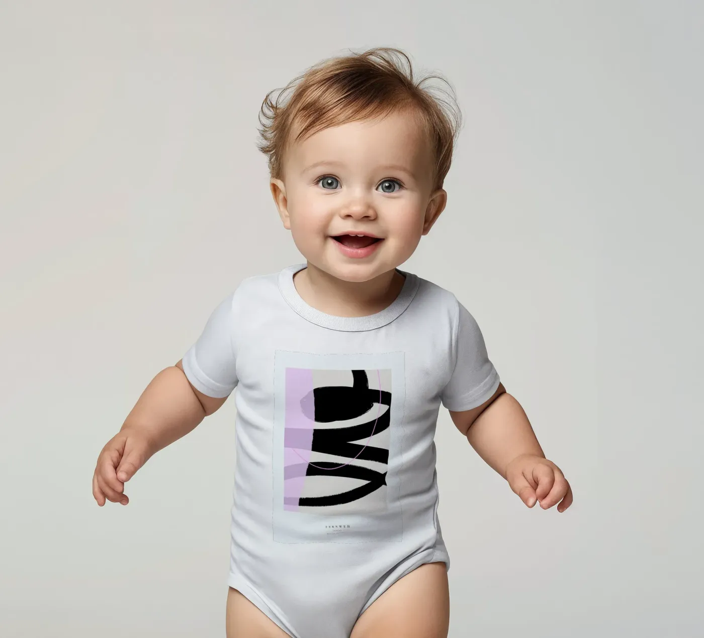 Fernweh short-sleeve baby romper by Pure