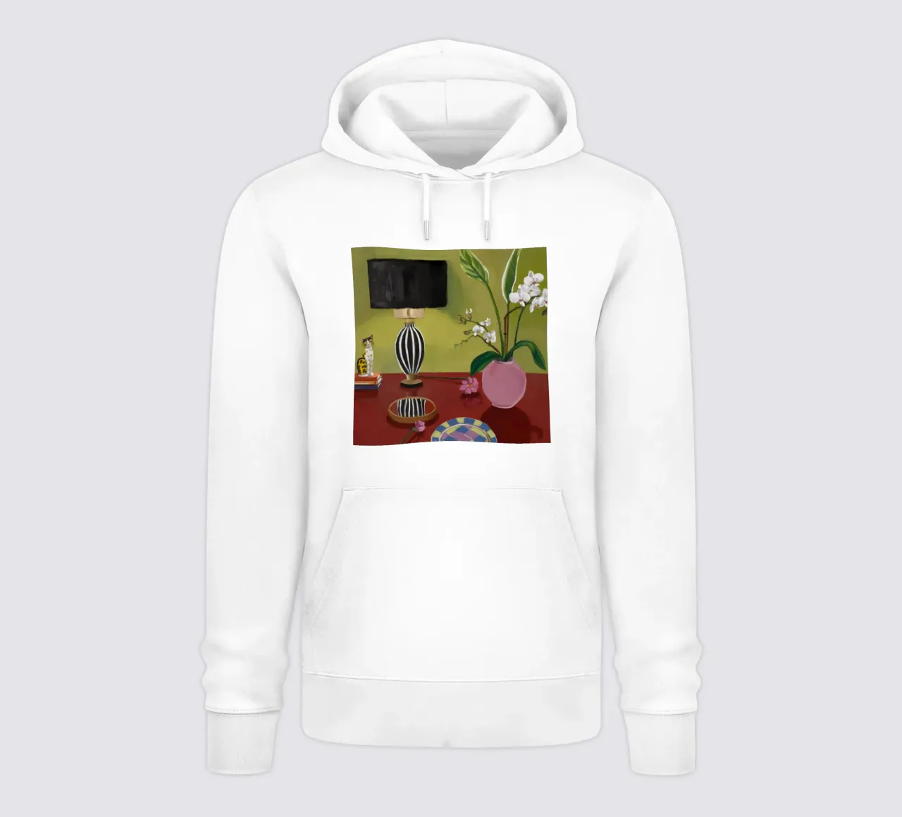 Schermo di orchidea Stillness felpa con cappuccio da Opal Strokes