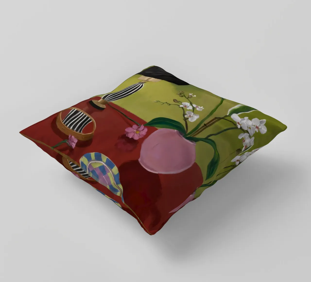 Schermo di orchidea Stillness cuscino da Opal Strokes