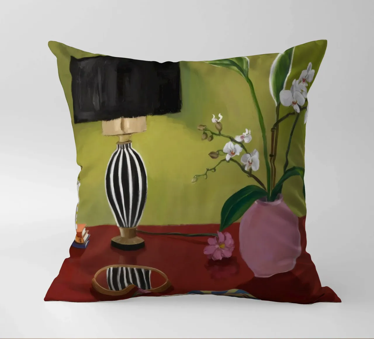 Schermo di orchidea Stillness cuscino da Opal Strokes