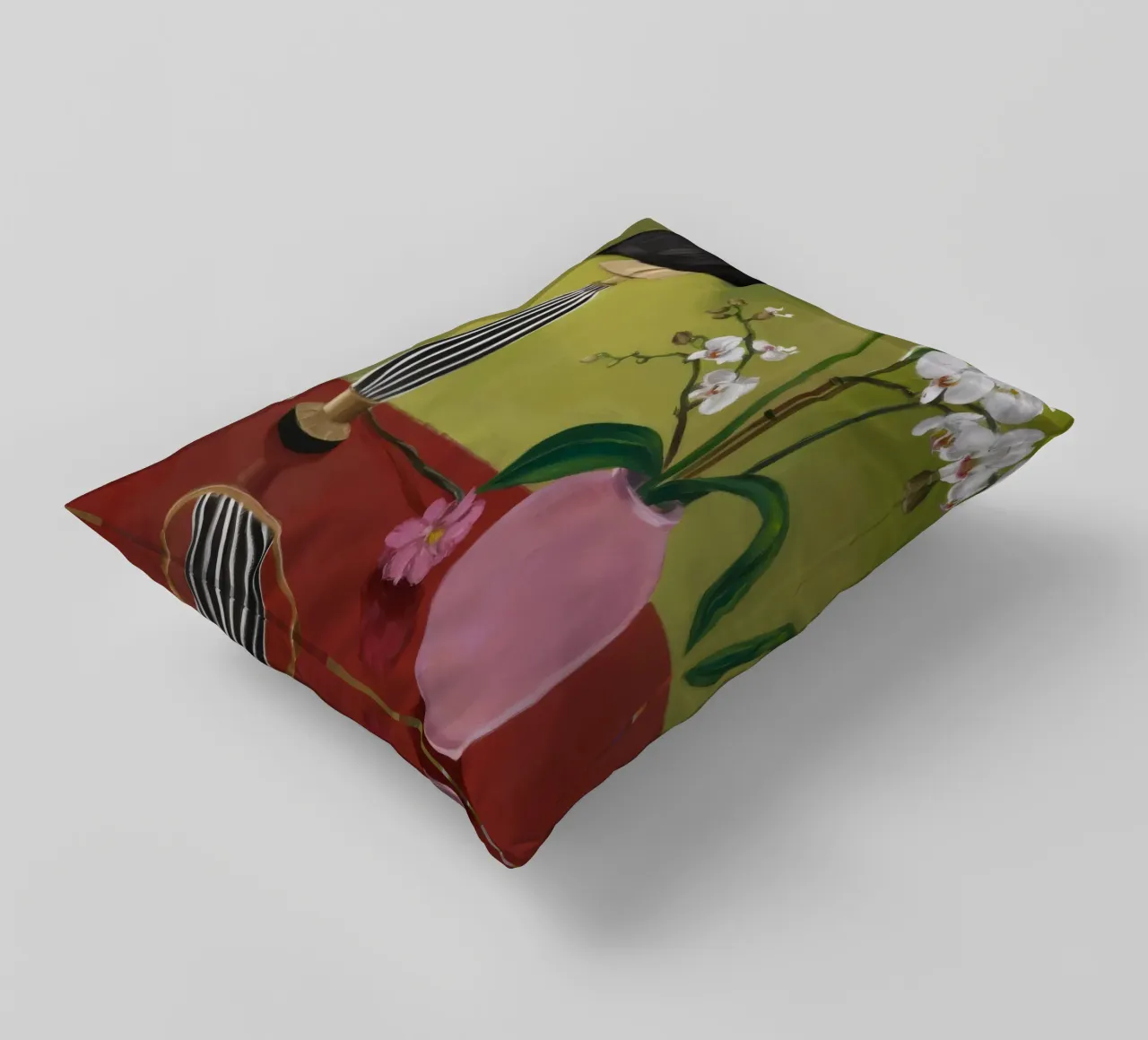 Schermo di orchidea Stillness cuscino da Opal Strokes