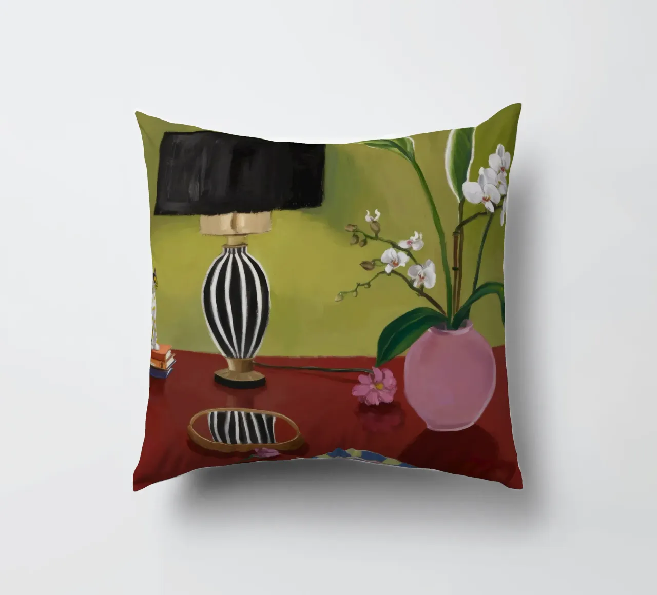 Schermo di orchidea Stillness cuscino da Opal Strokes