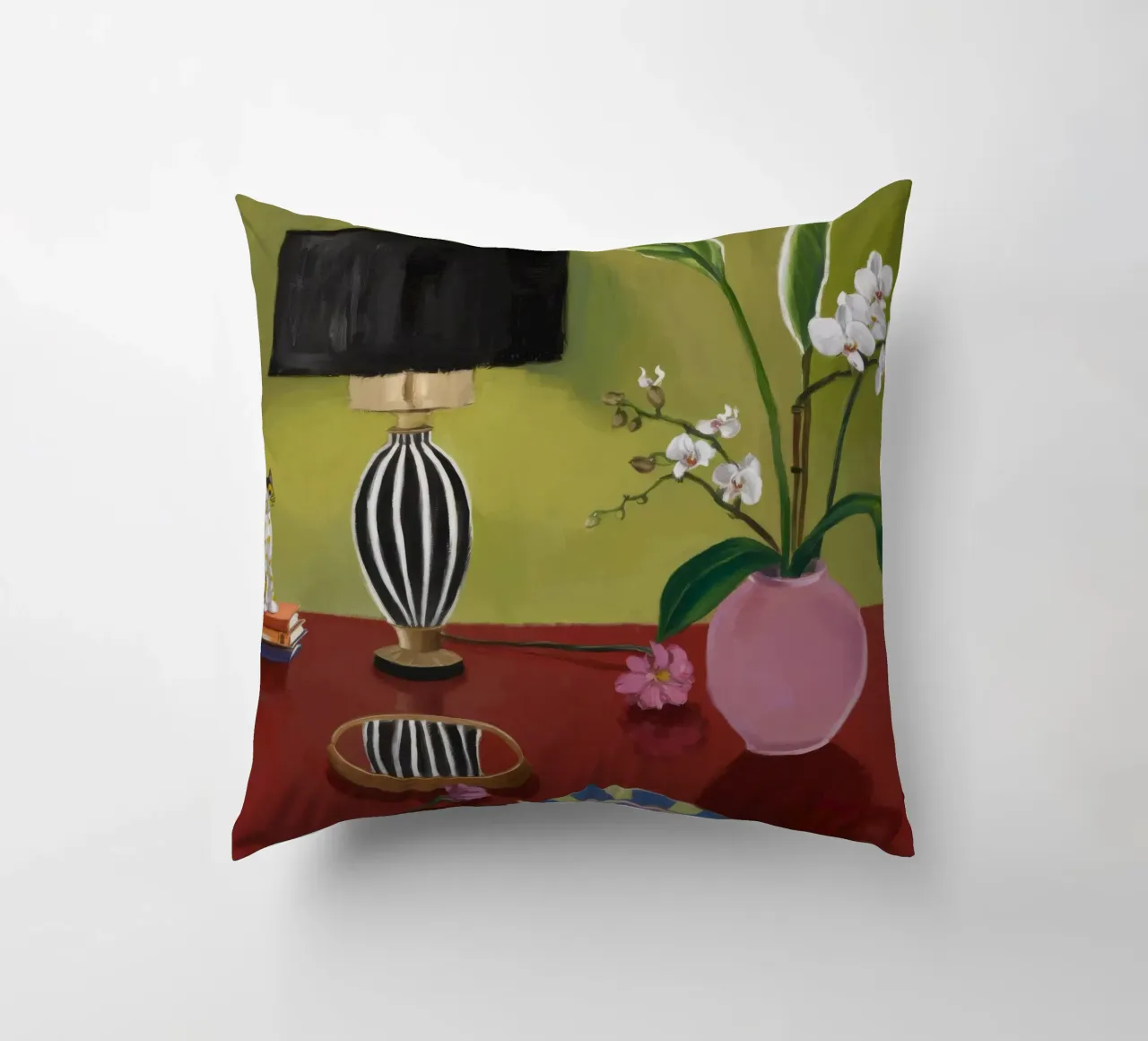 Schermo di orchidea Stillness cuscino da Opal Strokes