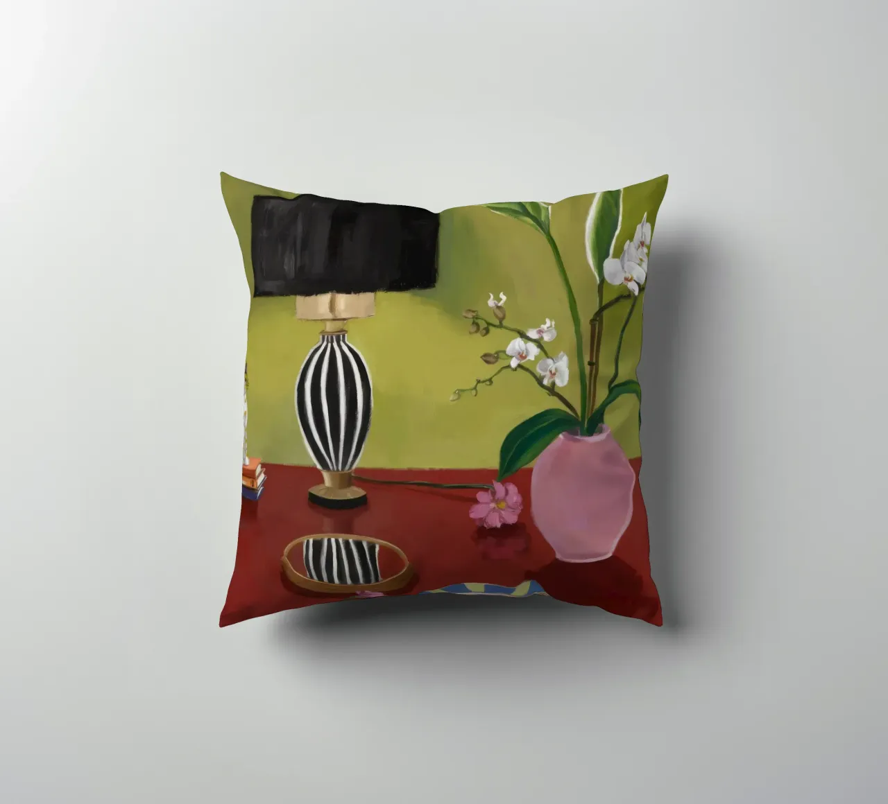 Schermo di orchidea Stillness cuscino da Opal Strokes