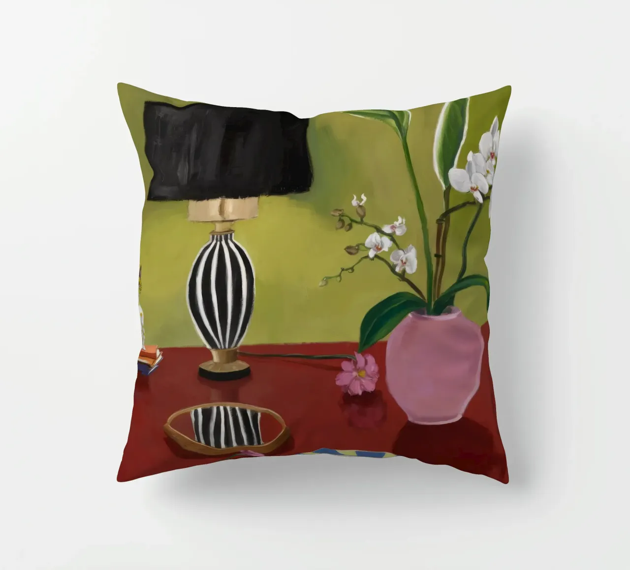 Schermo di orchidea Stillness cuscino da Opal Strokes