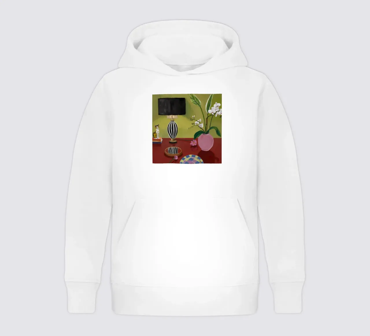 Schermo di orchidea Stillness felpa bambino con cappuccio da Opal Strokes