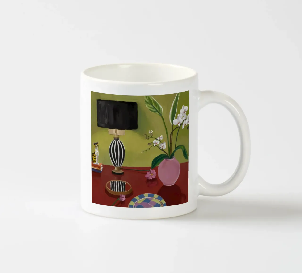 Schermo di orchidea Stillness tazza in ceramica da Opal Strokes