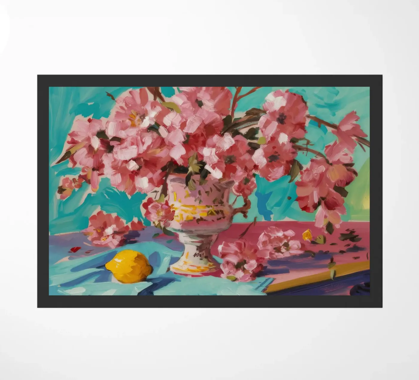 Peony Pattern Play doormat by Celestial Harmony