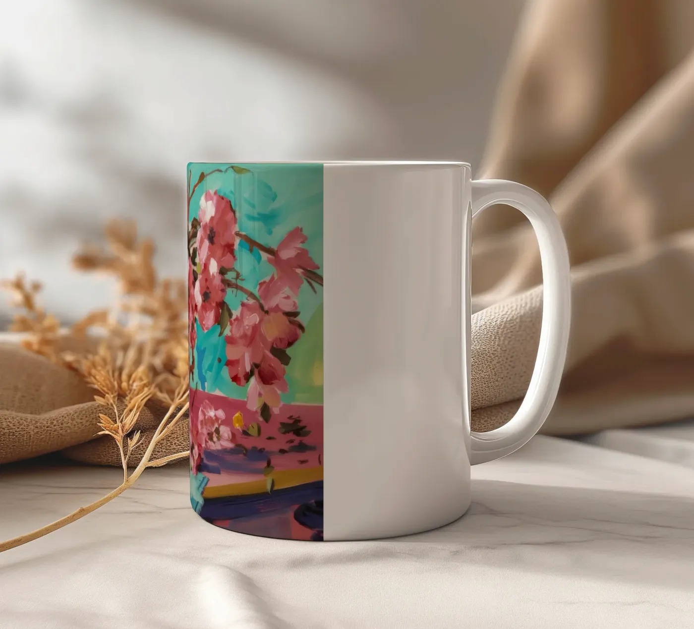 Peony Pattern Play ceramic mug by Celestial Harmony