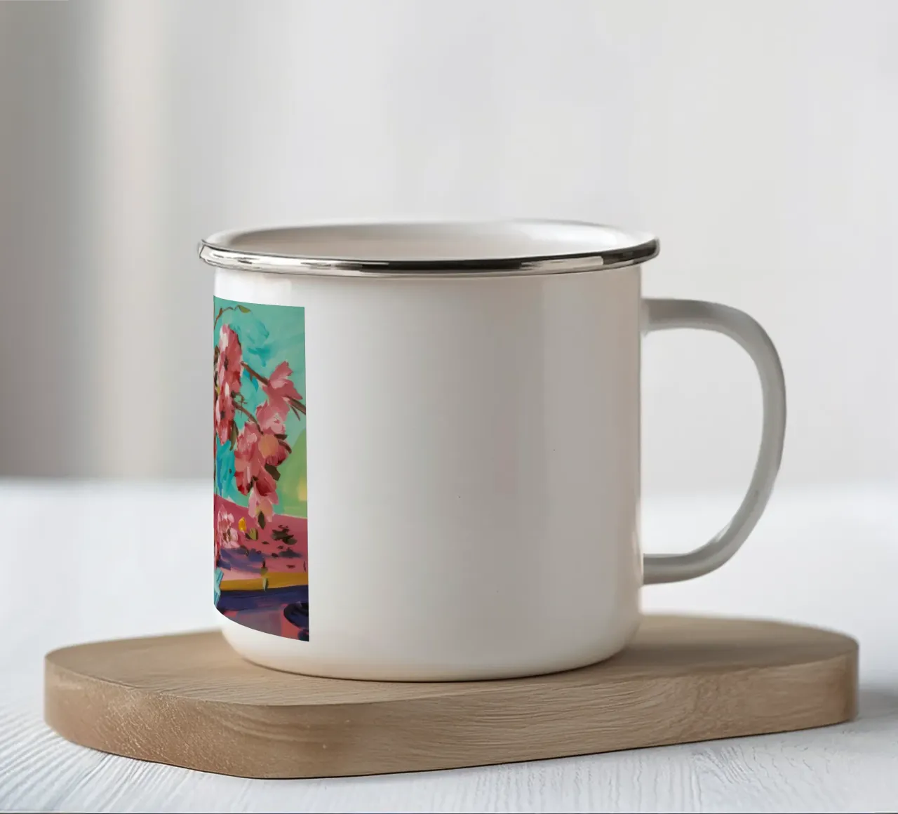Gioco del modello Peonia tazza in smalto da Celestial Harmony