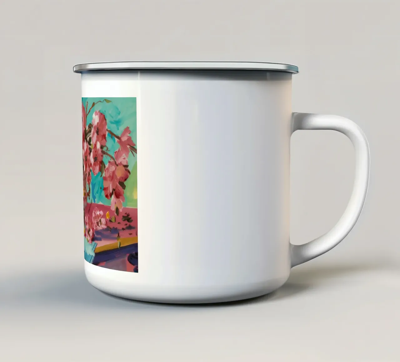 Gioco del modello Peonia tazza in smalto da Celestial Harmony